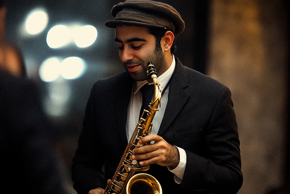 Джаз при свечах на крыше в ресторане Горизонты